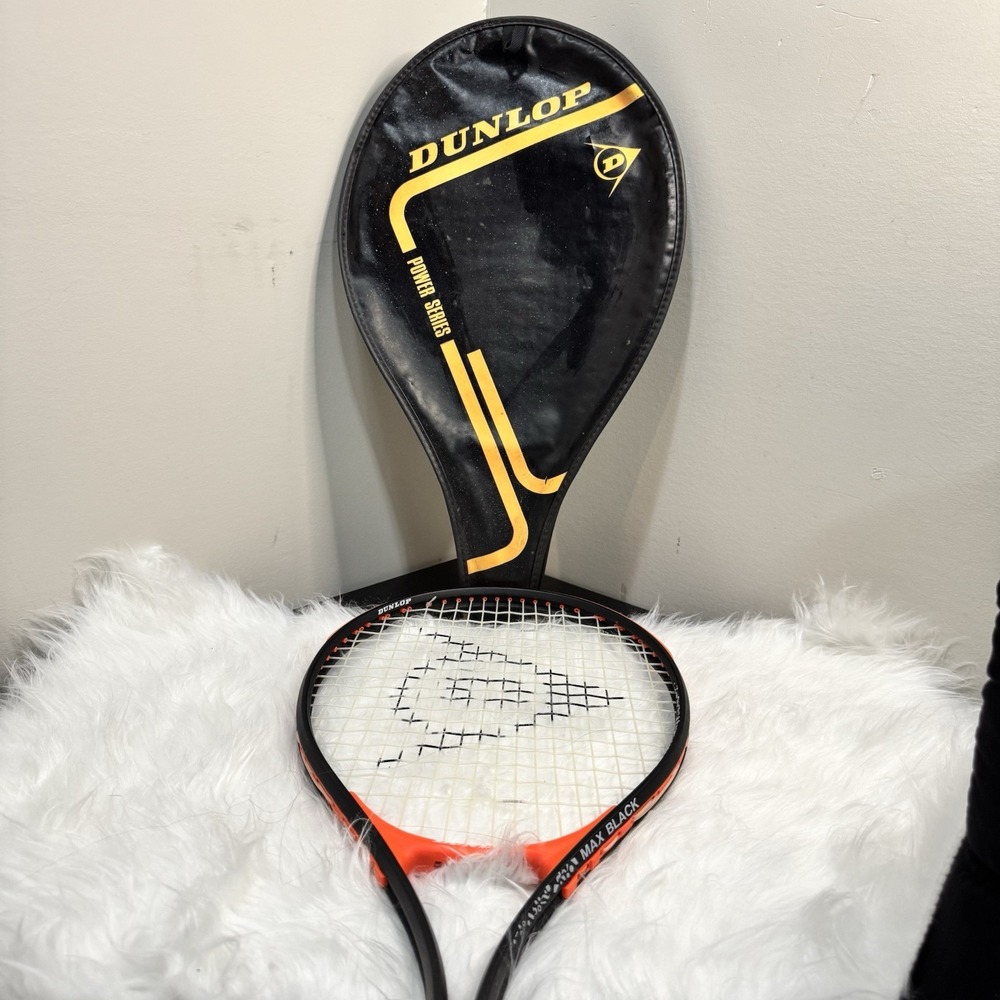 Dunlop Black Max Black  Tennis Racquet with Cover Still Like New Condition